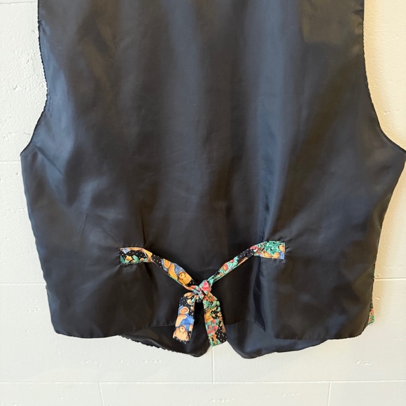 Vintage Kyote Hand-Painted Teddy Bear Print Vest - Picture 8 of 8